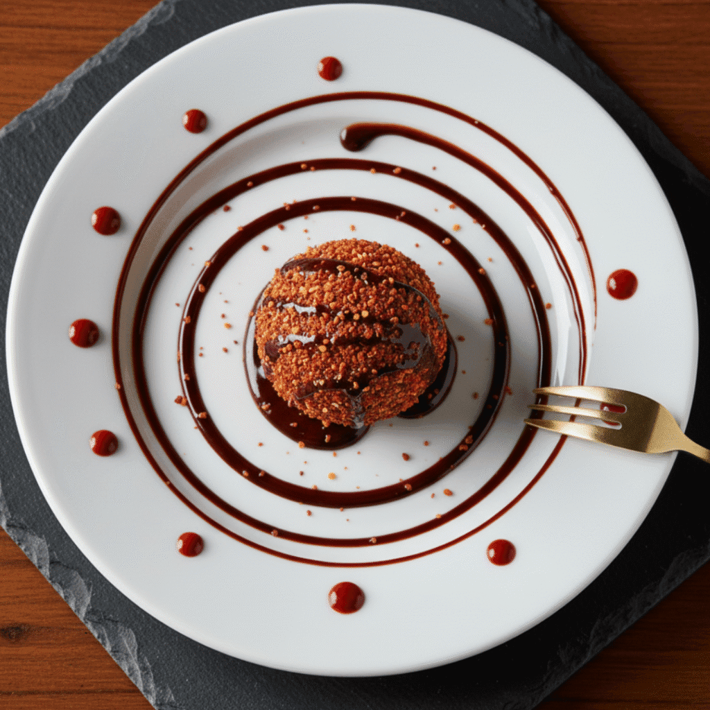 Aztec Mosaic Biscuit and chocolate balls infused with tajin spice and a fiery chili chocolate note.