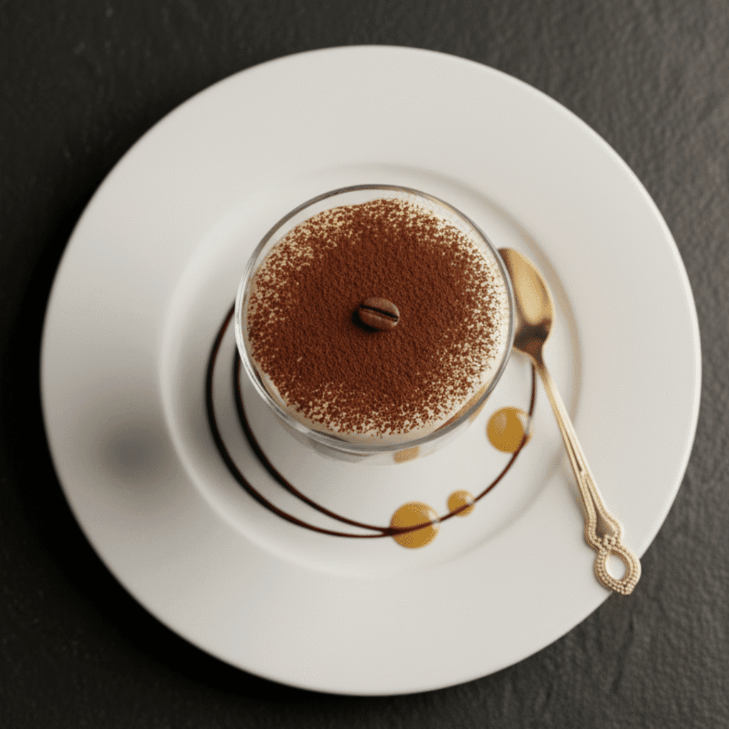 The Classic Tiramisu Cup The timeless Italian dessert in a mini cup — layers of espresso-soaked biscuits and velvety mascarpone cream.