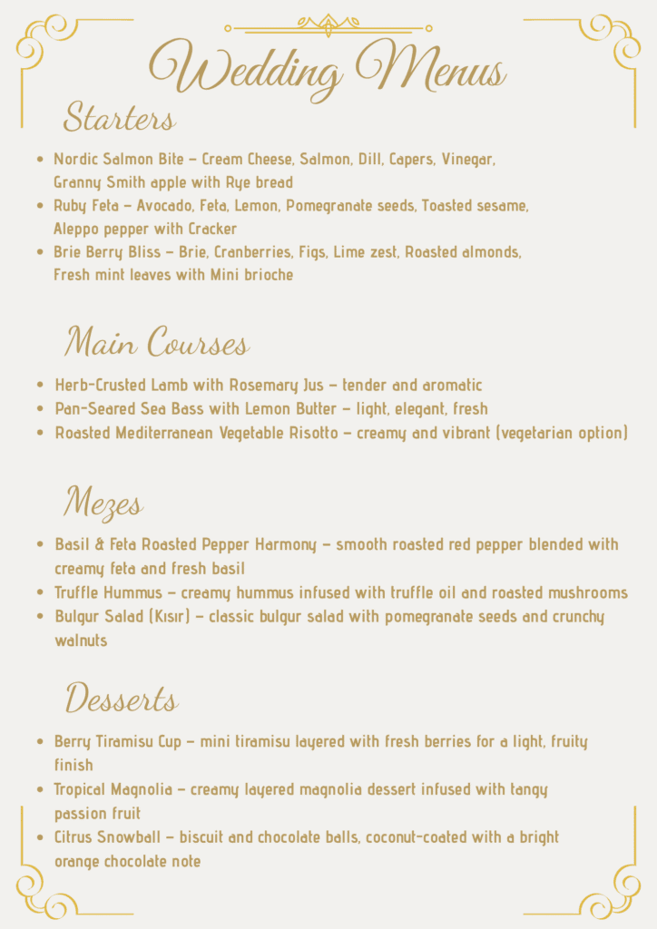 Wedding Catering in Redhill